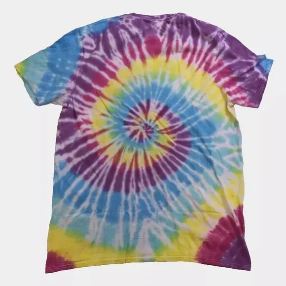 Disney Mickey Mouse Mens Characters Backs Spiral Tie Dye Shirt New In Bag - Picture 2 of 5
